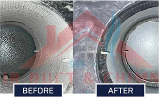 Before and after duct cleaning example 2