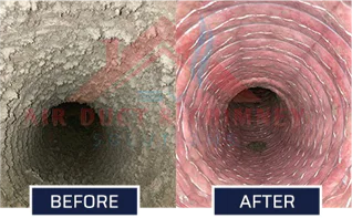Before and after duct cleaning example 3