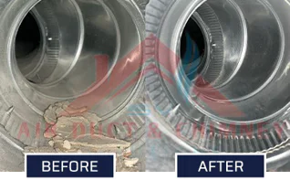 Before and after duct cleaning example 4